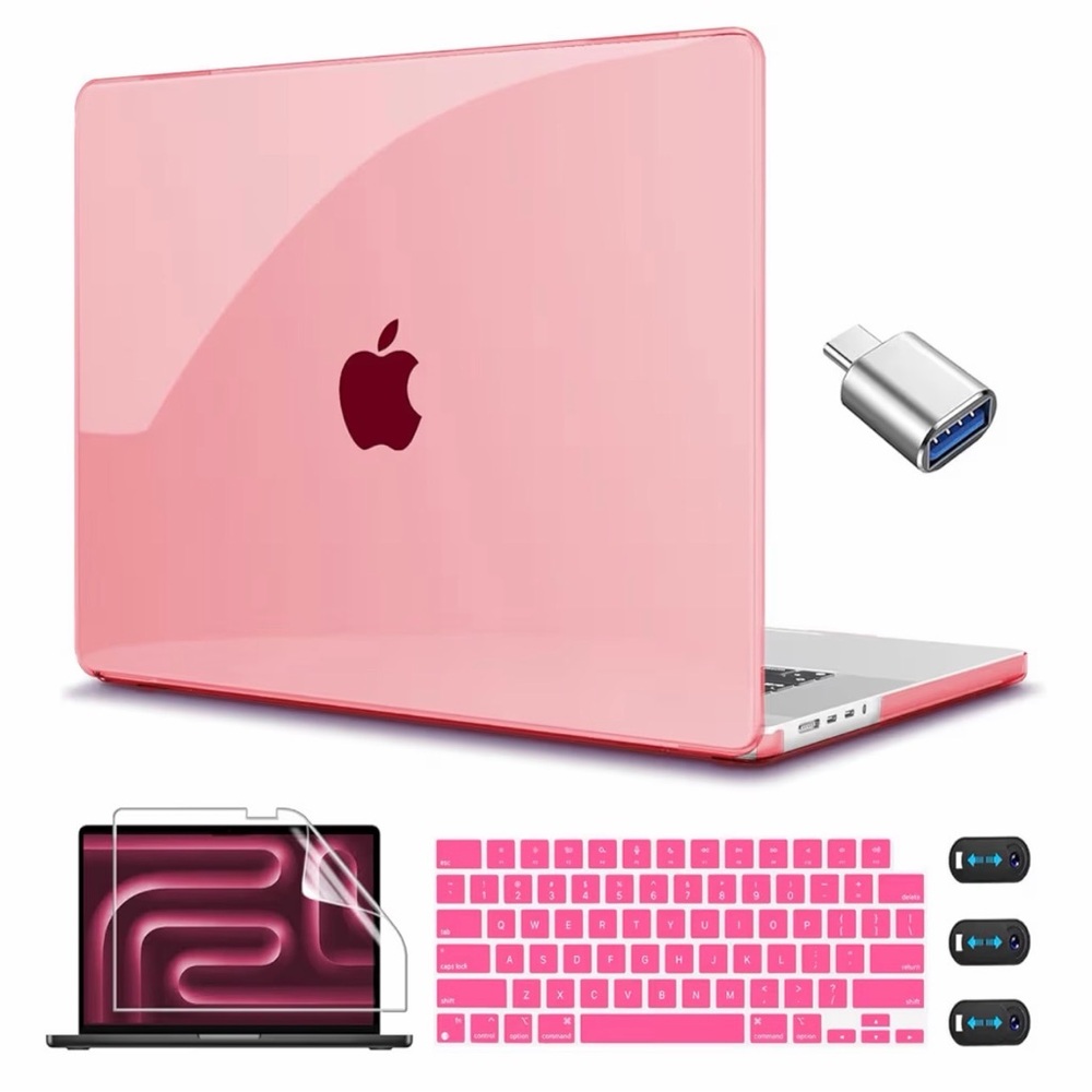Clear Pink MacBook Shell Case - Picture 2 of 9